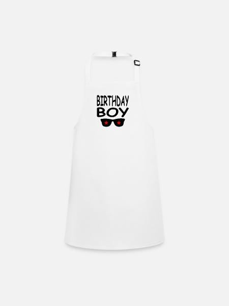 Birthday - Children's Apron - white - Front