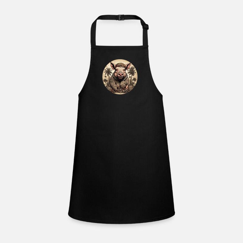 Tattoo / Tier / Kunst / cool / Comic / Schwein Schürze für Kinder