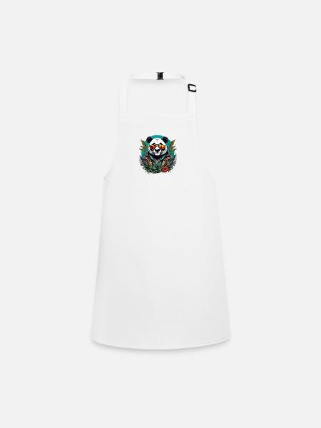 Tatouage / Animal / Art / Cool / Bande dessinée / Panda - Tablier Enfant - blanc - Devant