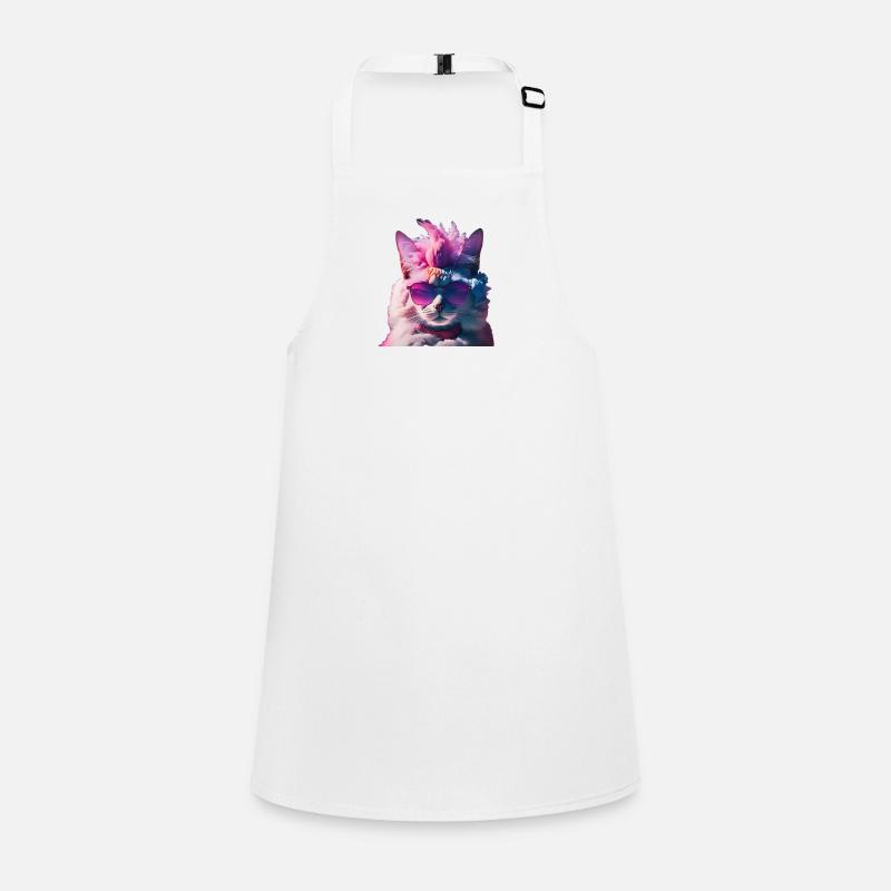 Punkrock Katzenshirt Irokese Geschenkidee Geschenk Schürze für Kinder