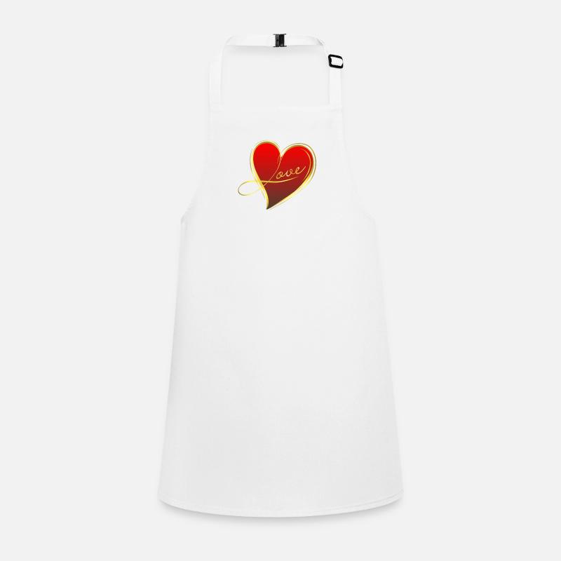 red heart Children's Apron