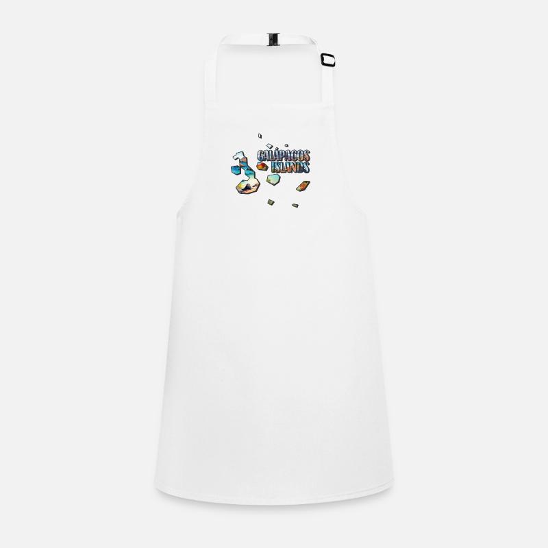 Watercolor Map Galapagos Children's Apron