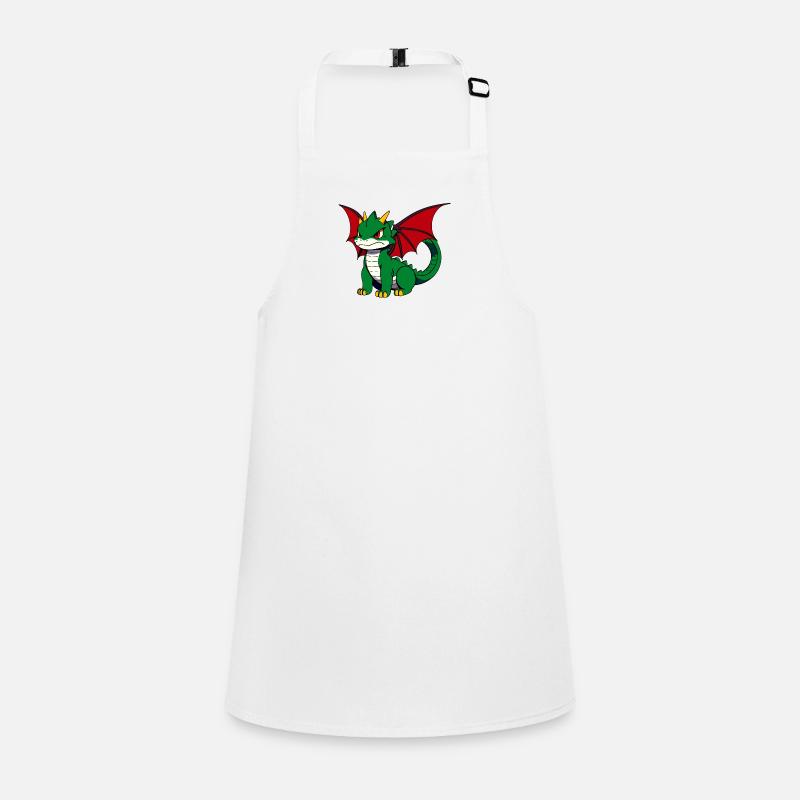 Cute Grumpy Dragon Children's Apron