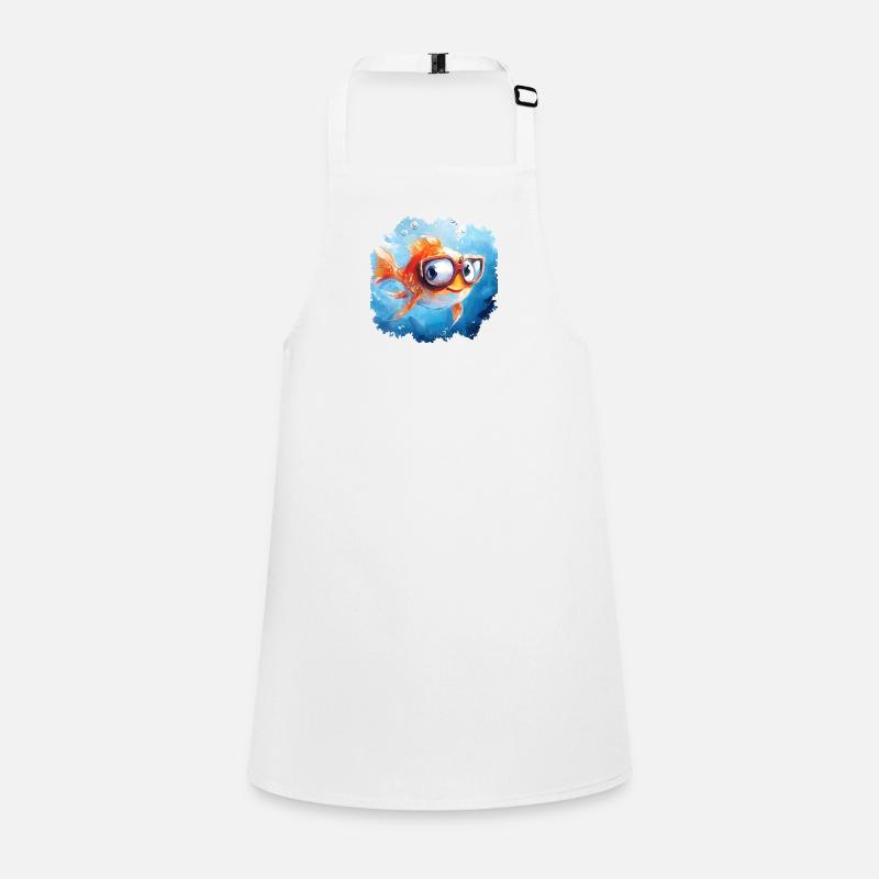 Funny fish with poor eyesight Children's Apron