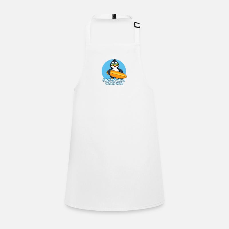 Penguin Surfing with Sunglasses, Catch the Wave Children's Apron