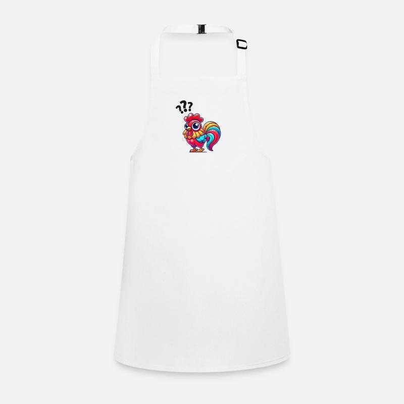 rooster rooster question mark Children's Apron