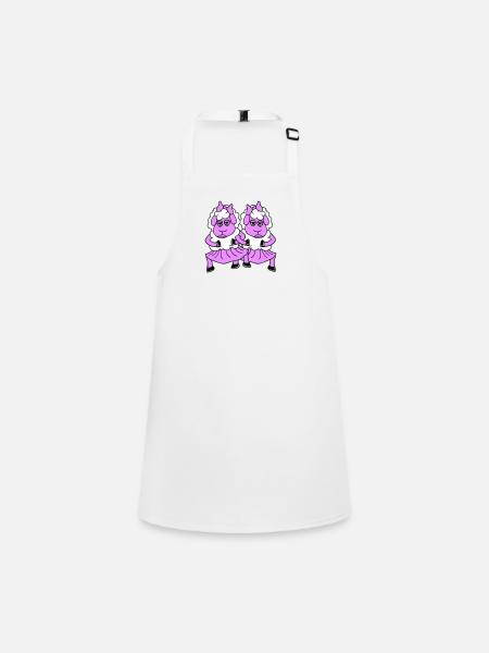 2 Couple de moutons Fatigué Ennuyé Copines Cool - Tablier Enfant - blanc - Devant