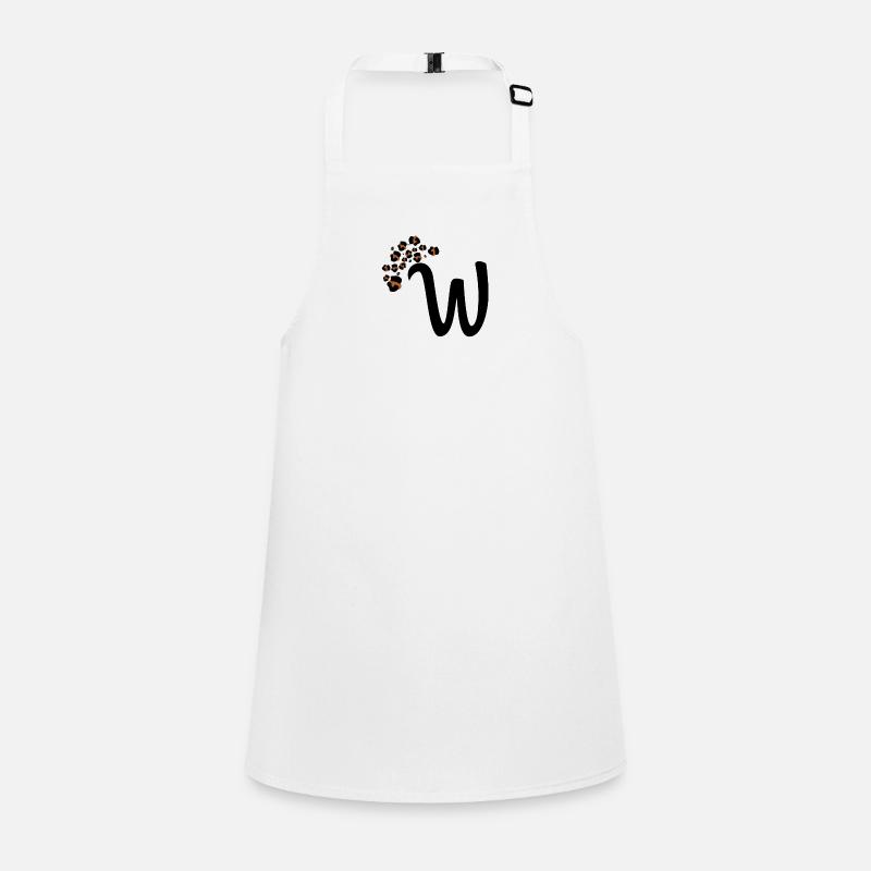 Letter w leopard patterns Children's Apron