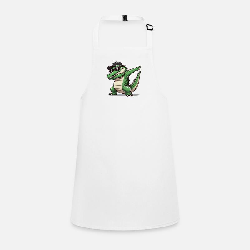 crocodile comic dabbing Children's Apron
