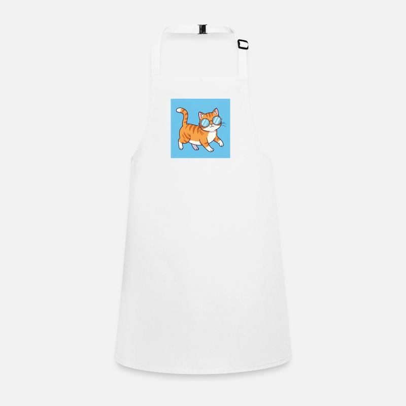 Chubby cat with sunglasses Children's Apron