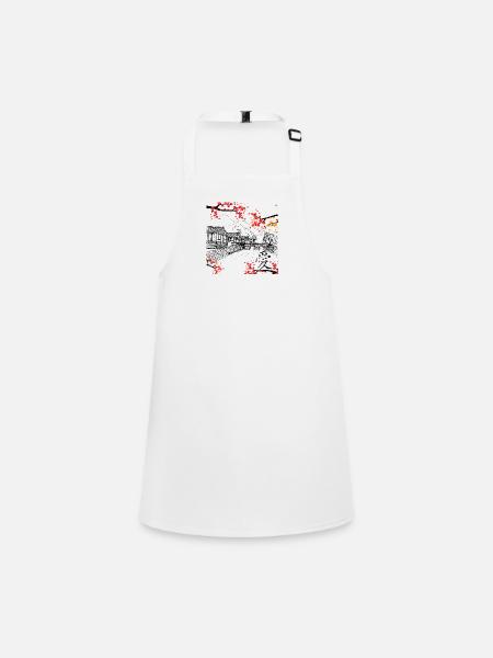 Chinese love character, 爱, traditional Chinese art - Children's Apron - white - Front
