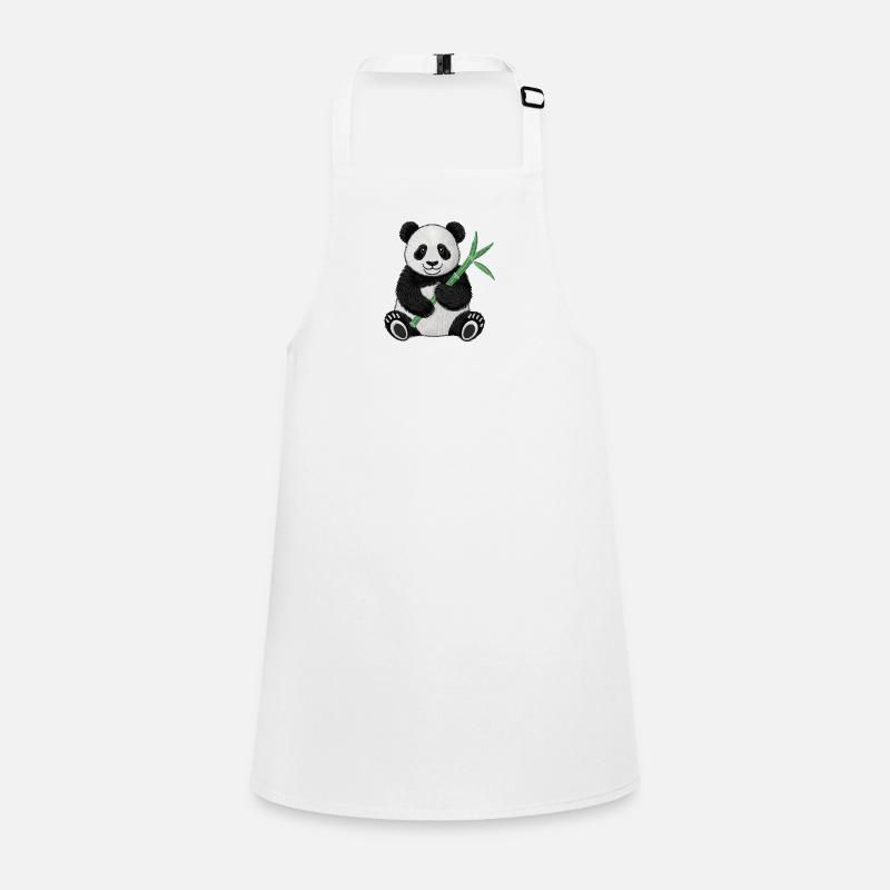 Embroidered Panda Children's Apron