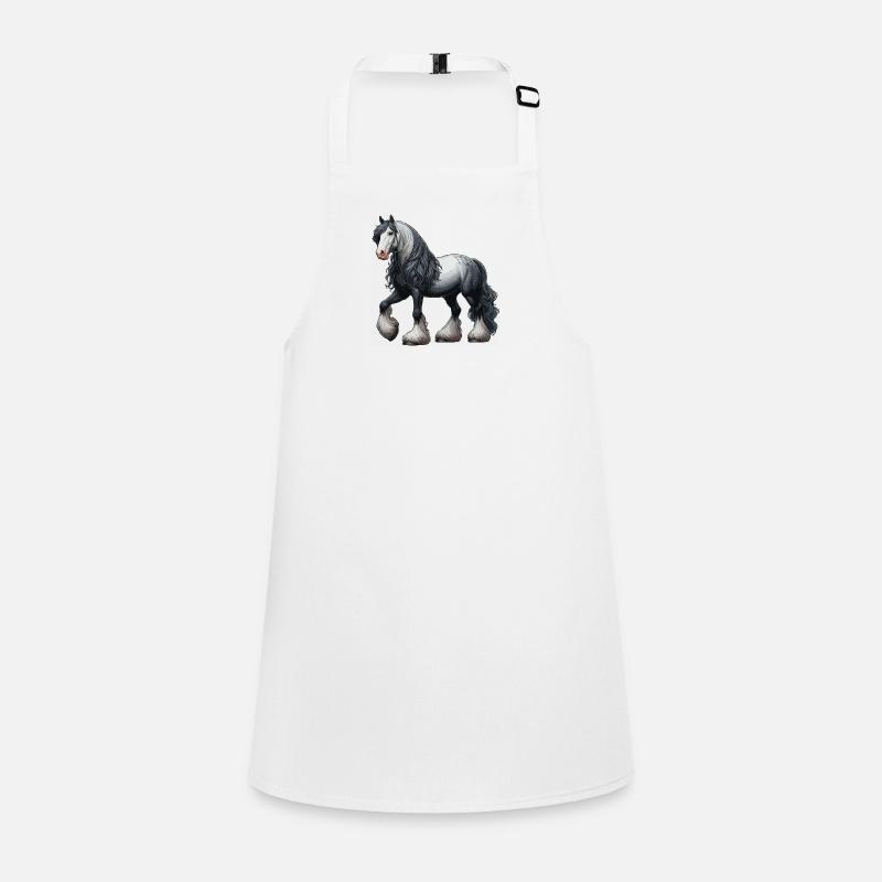 Cheval Pêcheur gris blanc Tablier Enfant