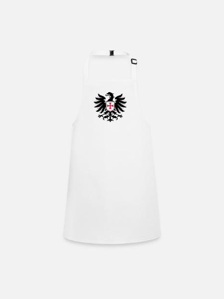 Adler Templer Kreuz - Schürze für Kinder - Weiß - Vorne