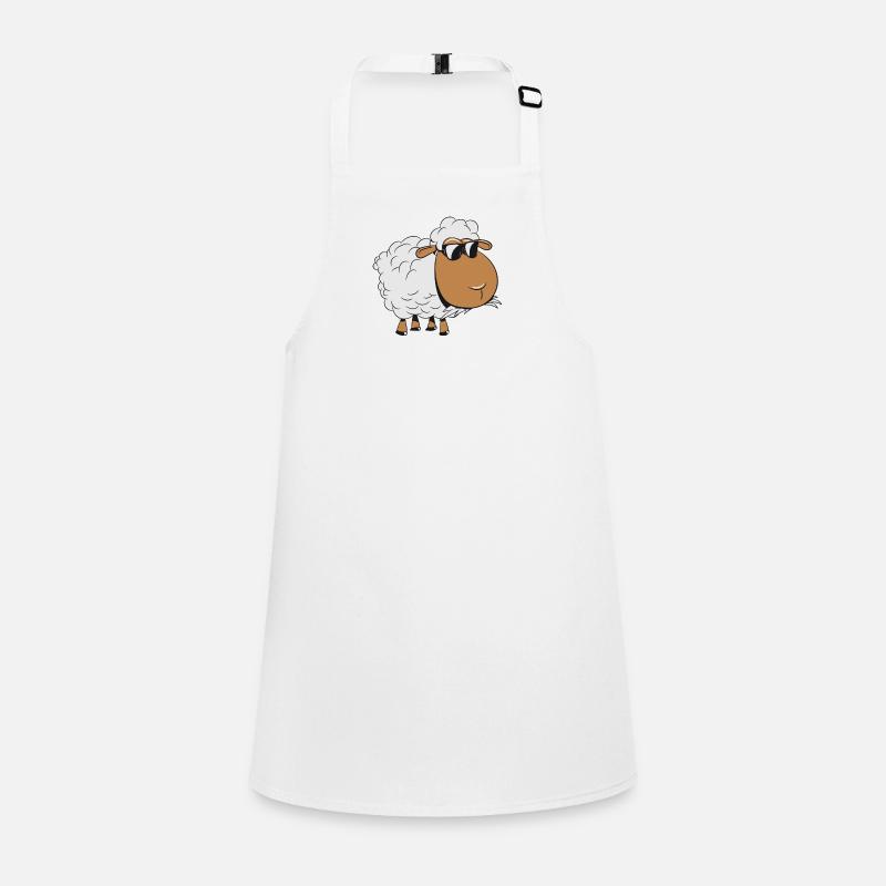 Sheep sunglasses grazing eat silly grass herd s Children's Apron