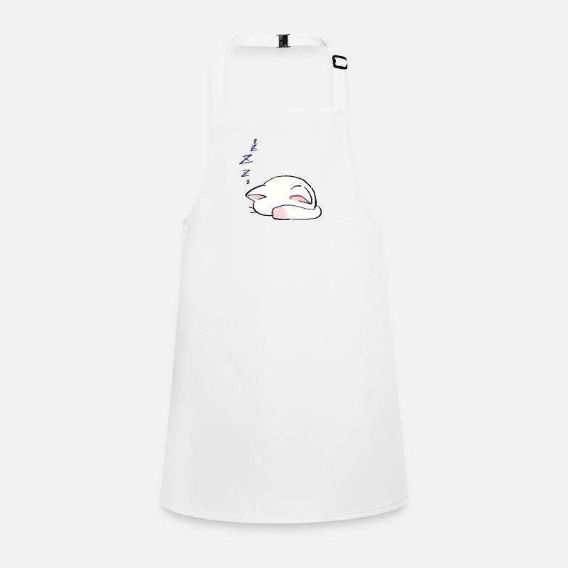I Draw Lucky Star White Cat Sleeping With Its Schürze für Kinder