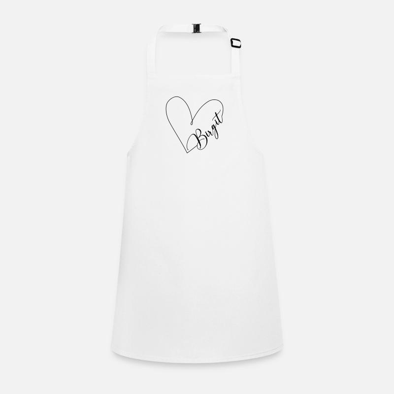 Birgit Name Herzlinie Schürze für Kinder