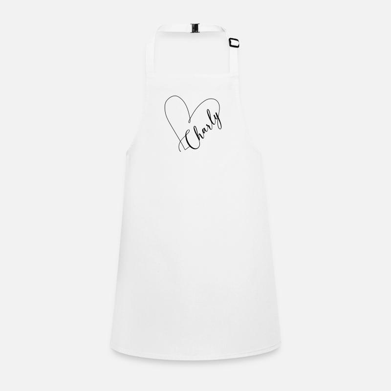 Charly Nom Ligne de Coeur Tablier Enfant