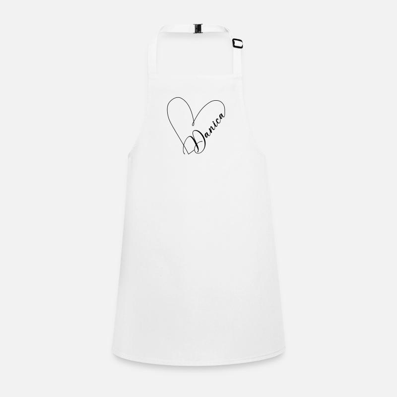Danica Name Heart Line Children's Apron