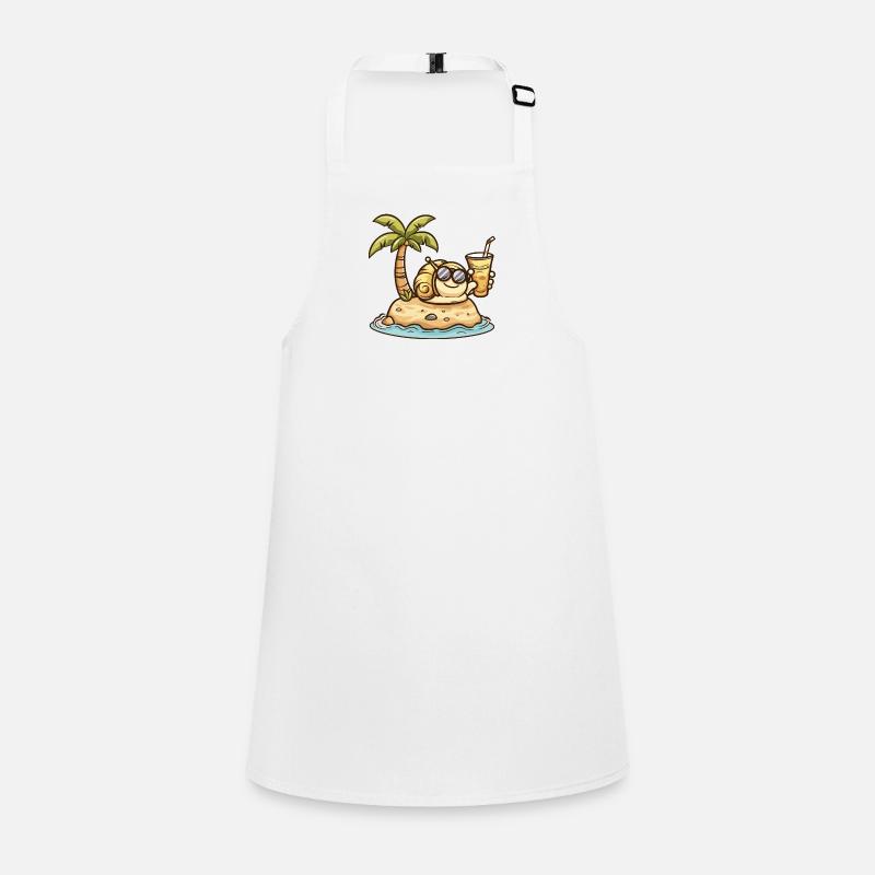 Snail Summer Vacation Children's Apron