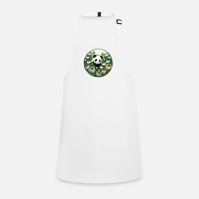 Fleurs Panda Ours Tablier Enfant