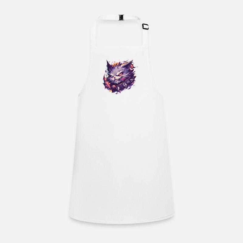 menacing cat Children's Apron