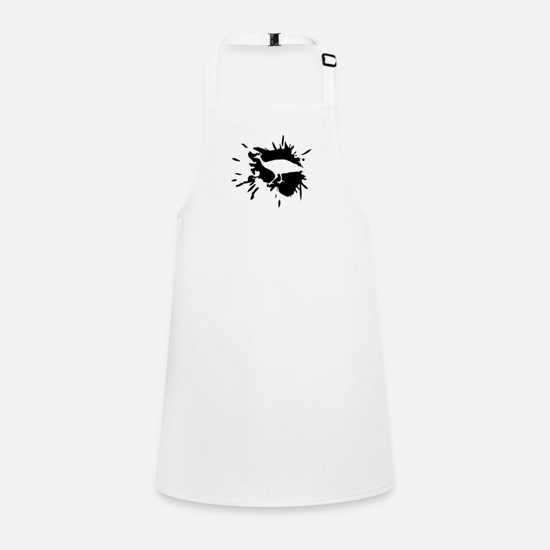 dab dripping graffiti paint splatter bird silho Children's Apron