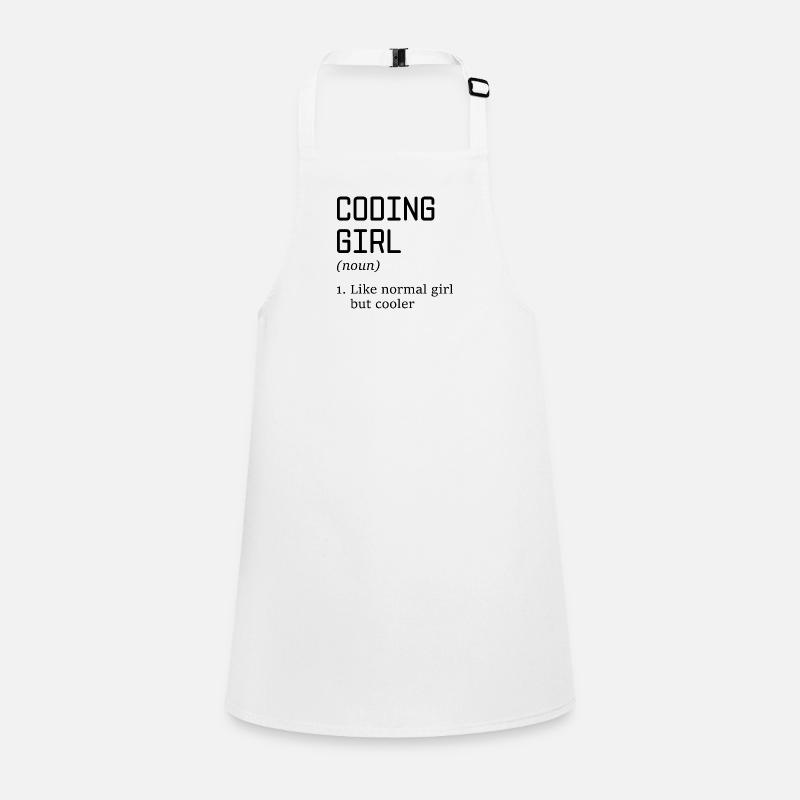 Coding Girl Definition Noun Software Developer Pro Schürze für Kinder