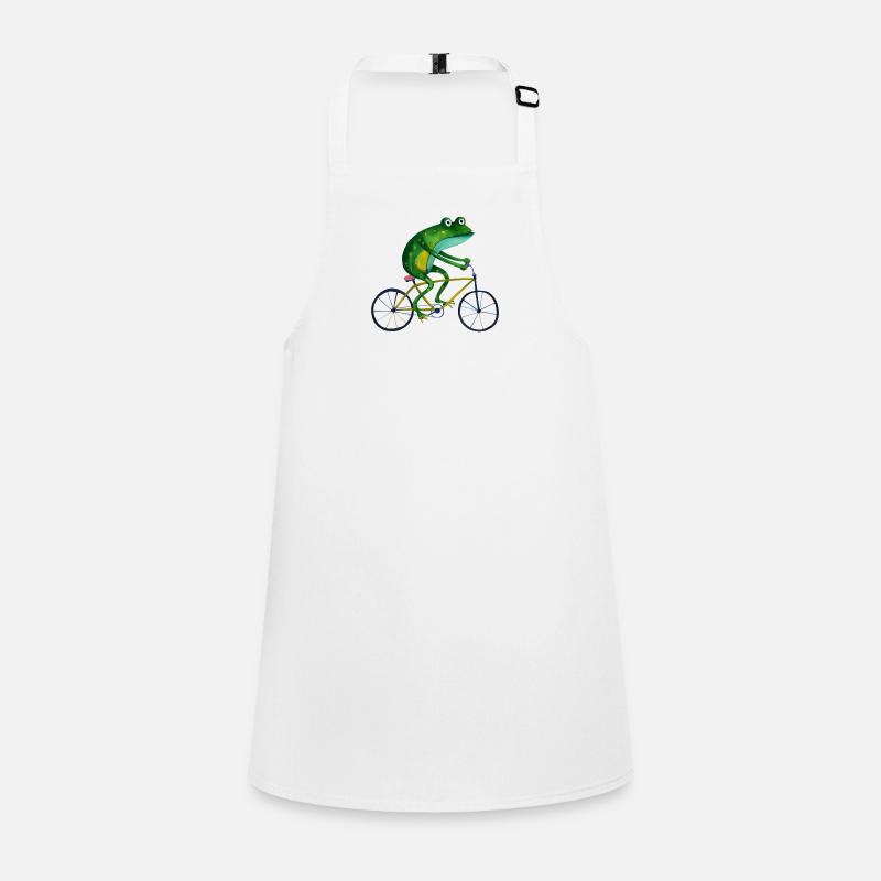 Frog On Bicycle Children's Apron