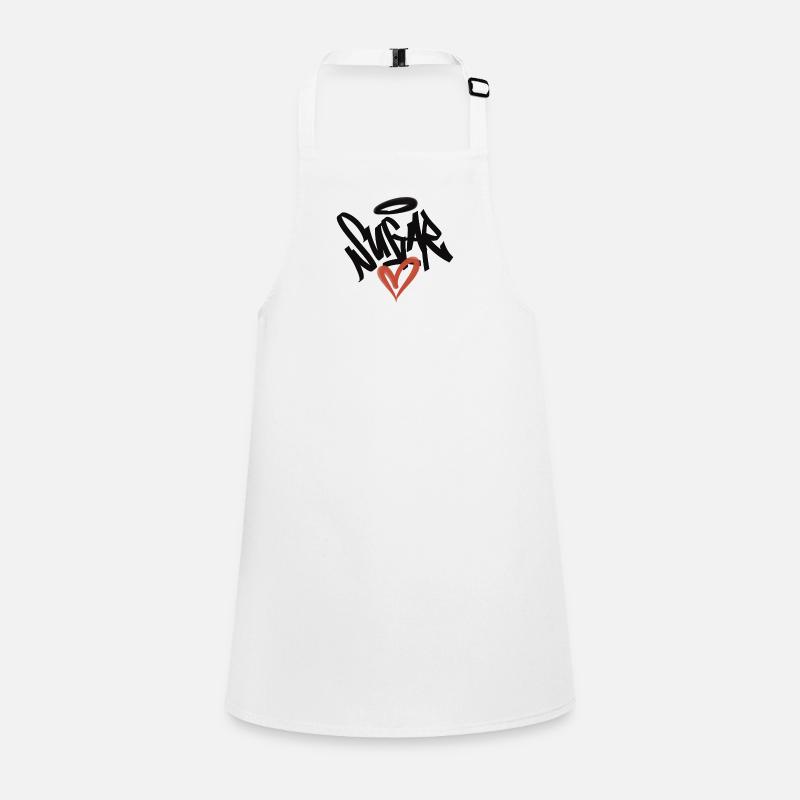 sugar heart graffiti Children's Apron
