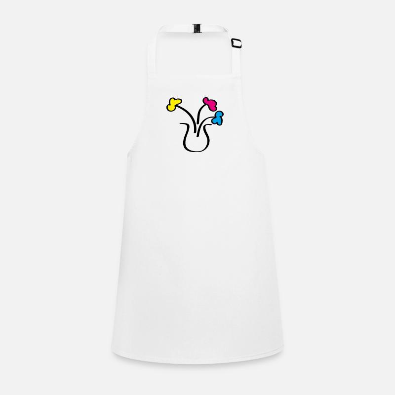 Dessin abstrait de fleurs dans un vase Tablier Enfant