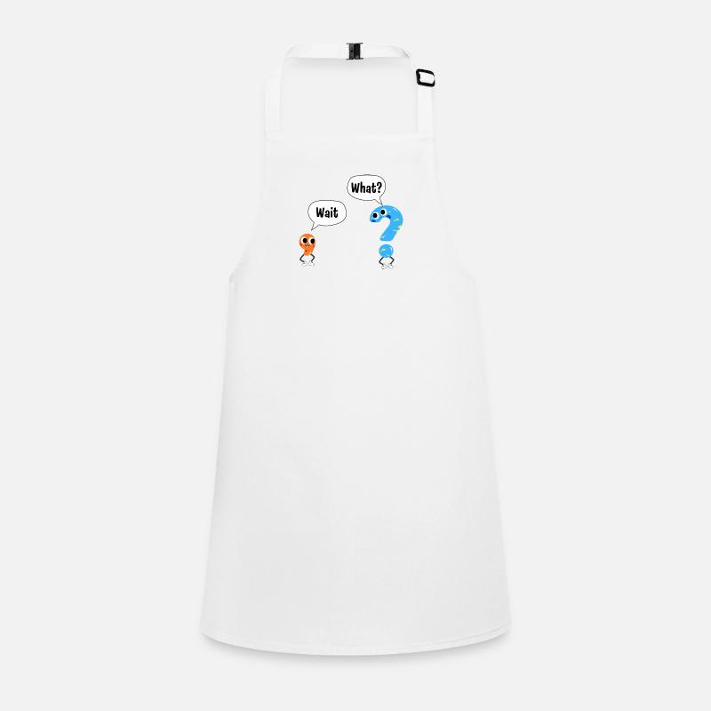 Warte, Was? - Wait, What? - Comic Satzzeichen Schürze für Kinder