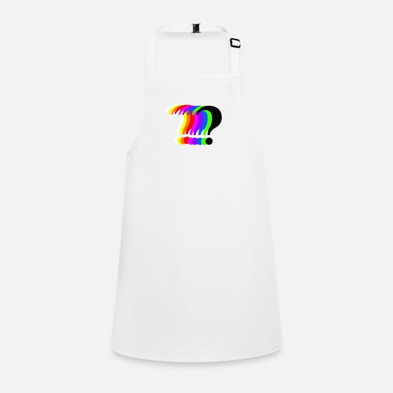 Question Mark Colorful Rainbow Colors Gift Idea Children's Apron