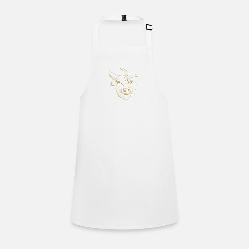 Illustrated designs with ox Children's Apron