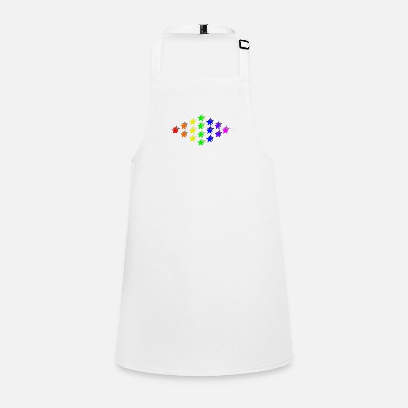 Sterne bunt Regenbogen Geschenkidee Schürze für Kinder
