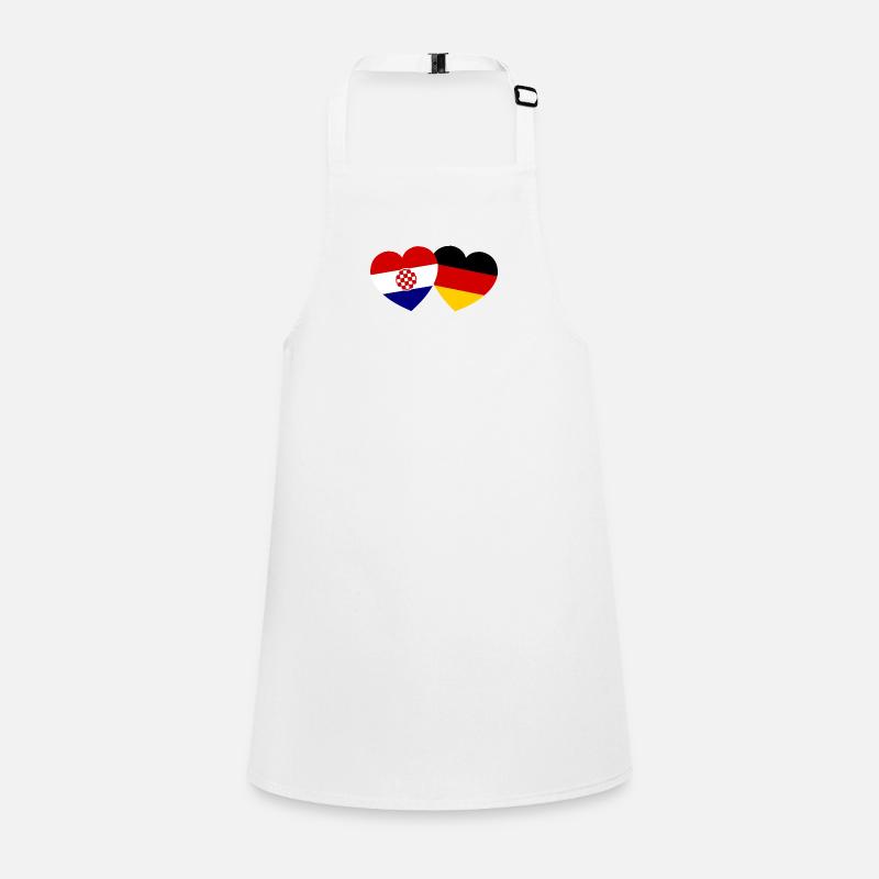 Croatian and German hearts Children's Apron
