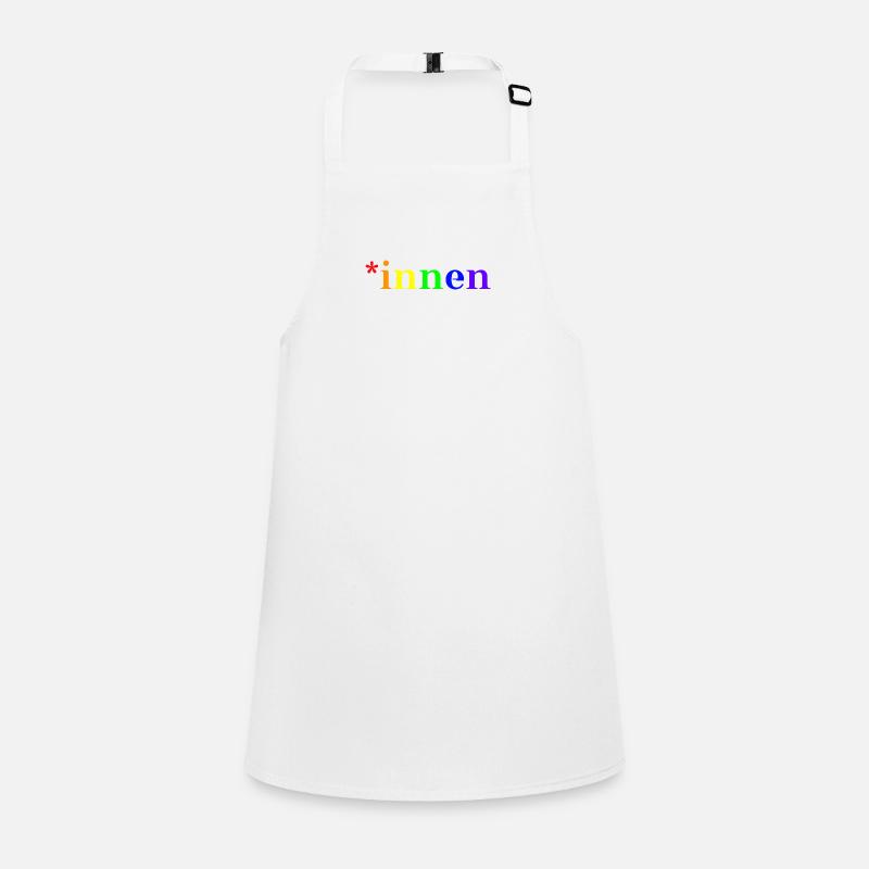 *innen Geschenkidee Gendern Regenbogenfarben queer Schürze für Kinder