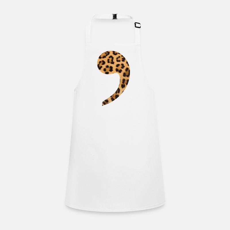 leopard comma trend gift idea punctuation Children's Apron