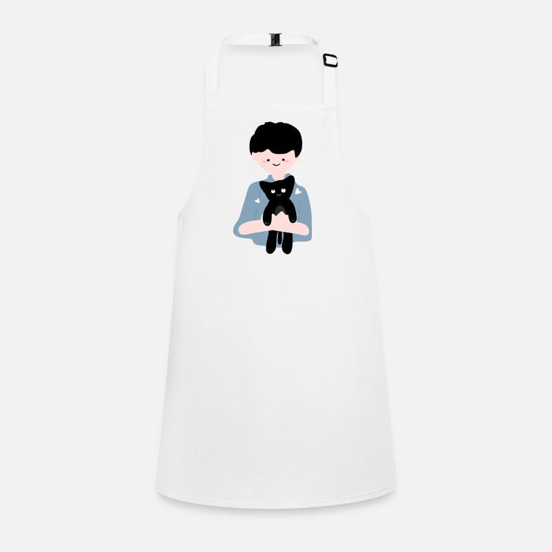 Cat sits in human palm4 Children's Apron