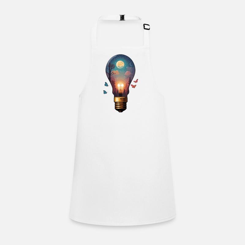 Light bulb with moonlight Children's Apron
