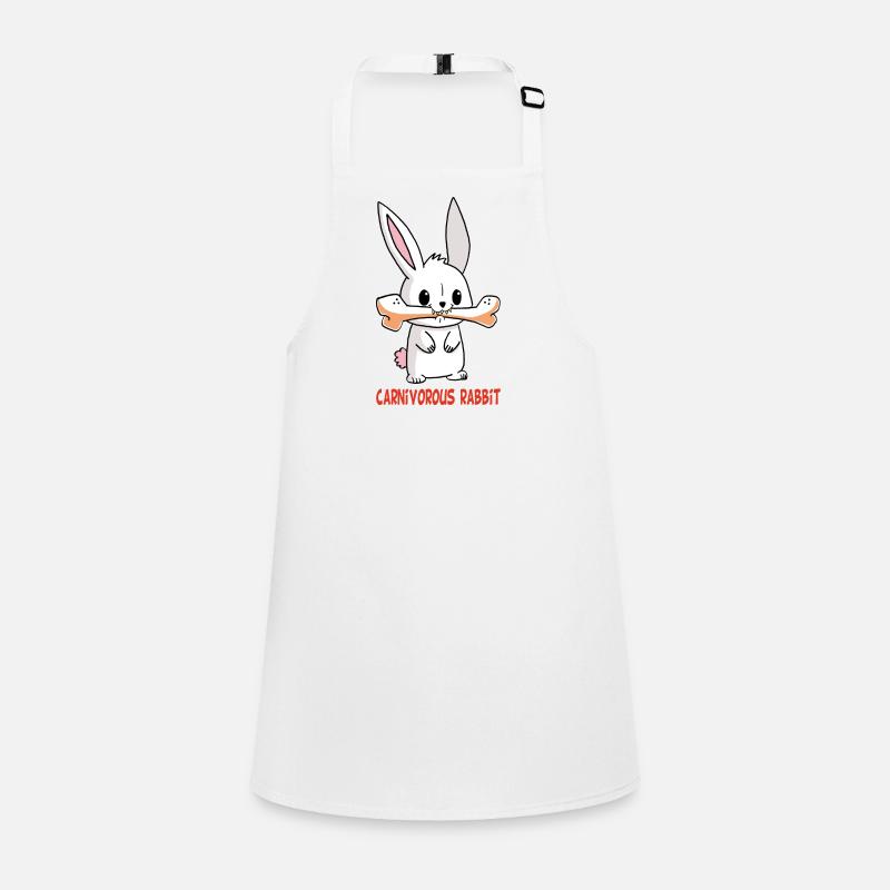 Lapin blanc carnivore Tablier Enfant