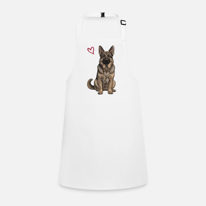 Black and Brown German Shepherd Children's Apron