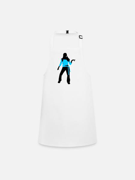Danser, fille - Tablier Enfant - blanc - Devant