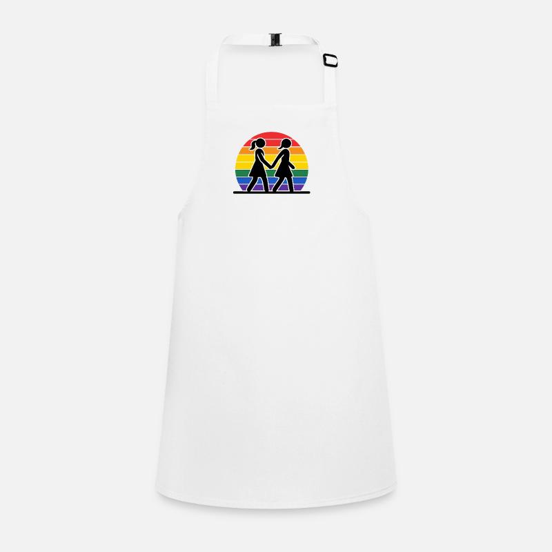 Female Pride Couple Before Pride Sunset Children's Apron