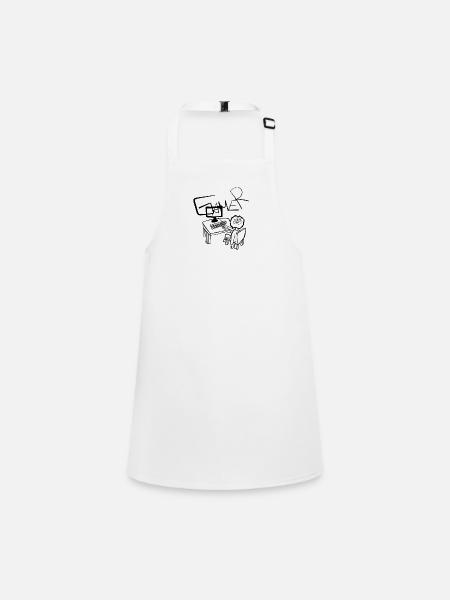 Ordinateur portable - Tablier Enfant - blanc - Devant
