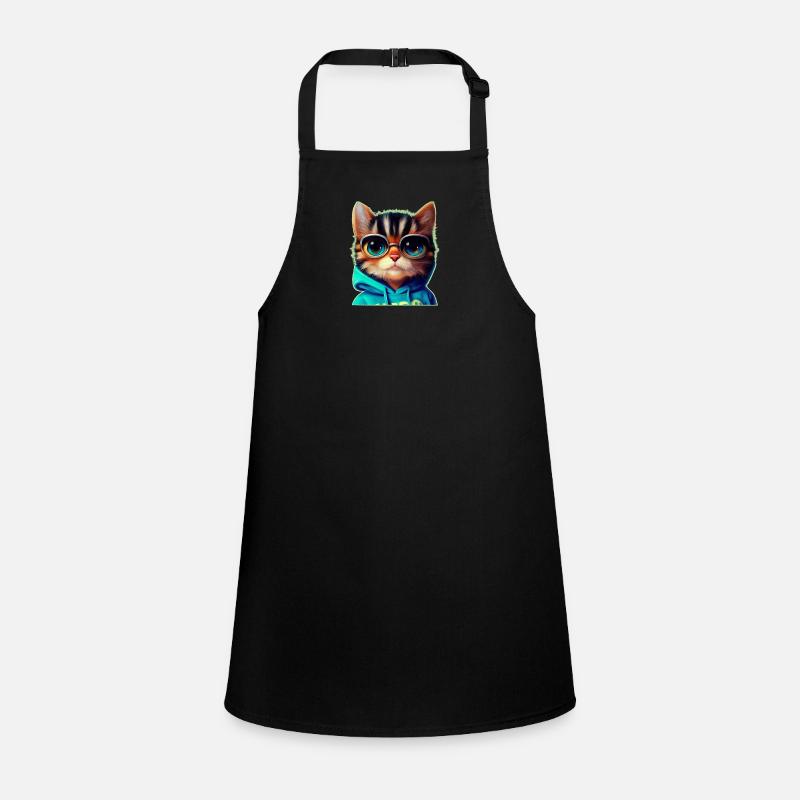 Cat with glasses Children's Apron