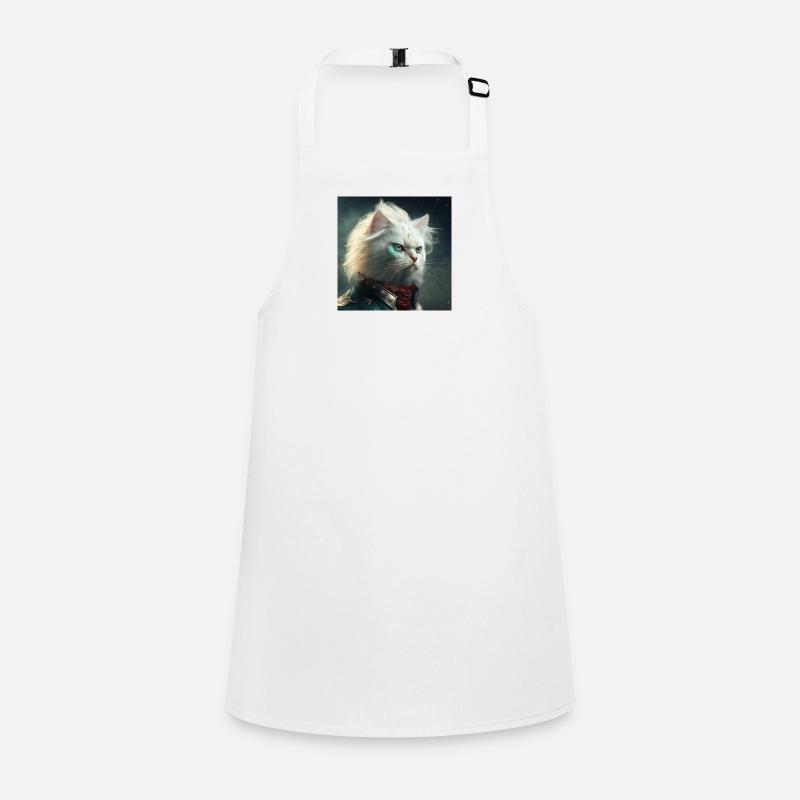 Chat blanc Tablier Enfant