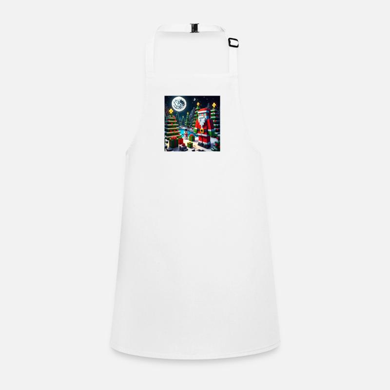 Père Noël dans le style pixel - Tablier Enfant - blanc