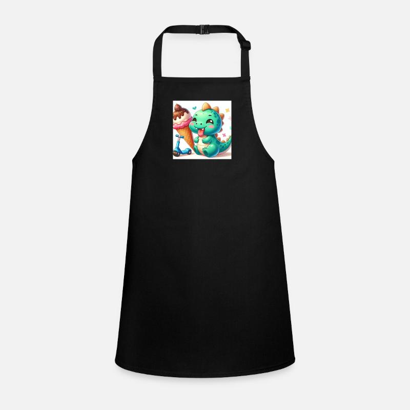 Dino green with cream cone and roller Children's Apron