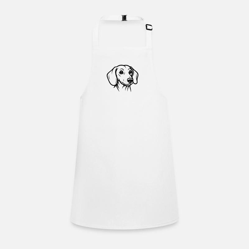 TinyPaws Black & White Edition Dackel Style b Schürze für Kinder